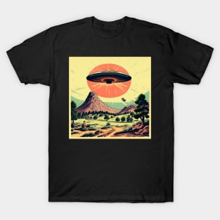 Vintage Comics UFO Encounters UFO Witness Cartoon Vintage T-Shirt